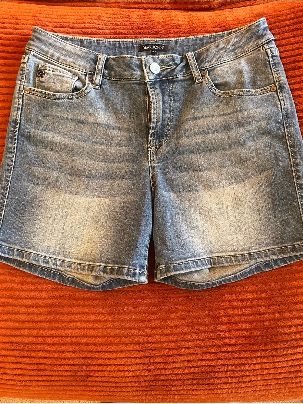 Dear John Washed Blue Denim Shorts